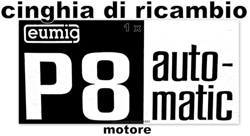 Cinghia ricambio motore x - di, 1